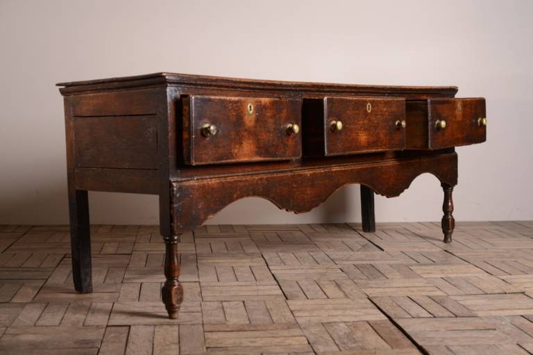 18th Century and Earlier English 18th Century Antique Oak Dresser Base