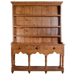 Welsh Antique Pine Potboard Dresser.