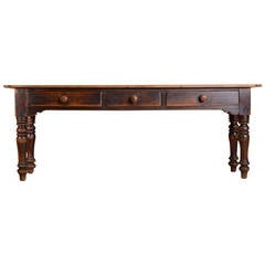 Wide English Country Antique Serving Table/Dresser.
