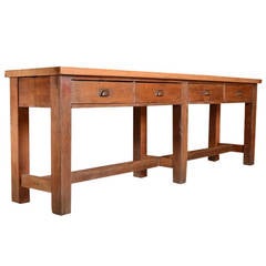 English Antique Pine Side/Serving Table.