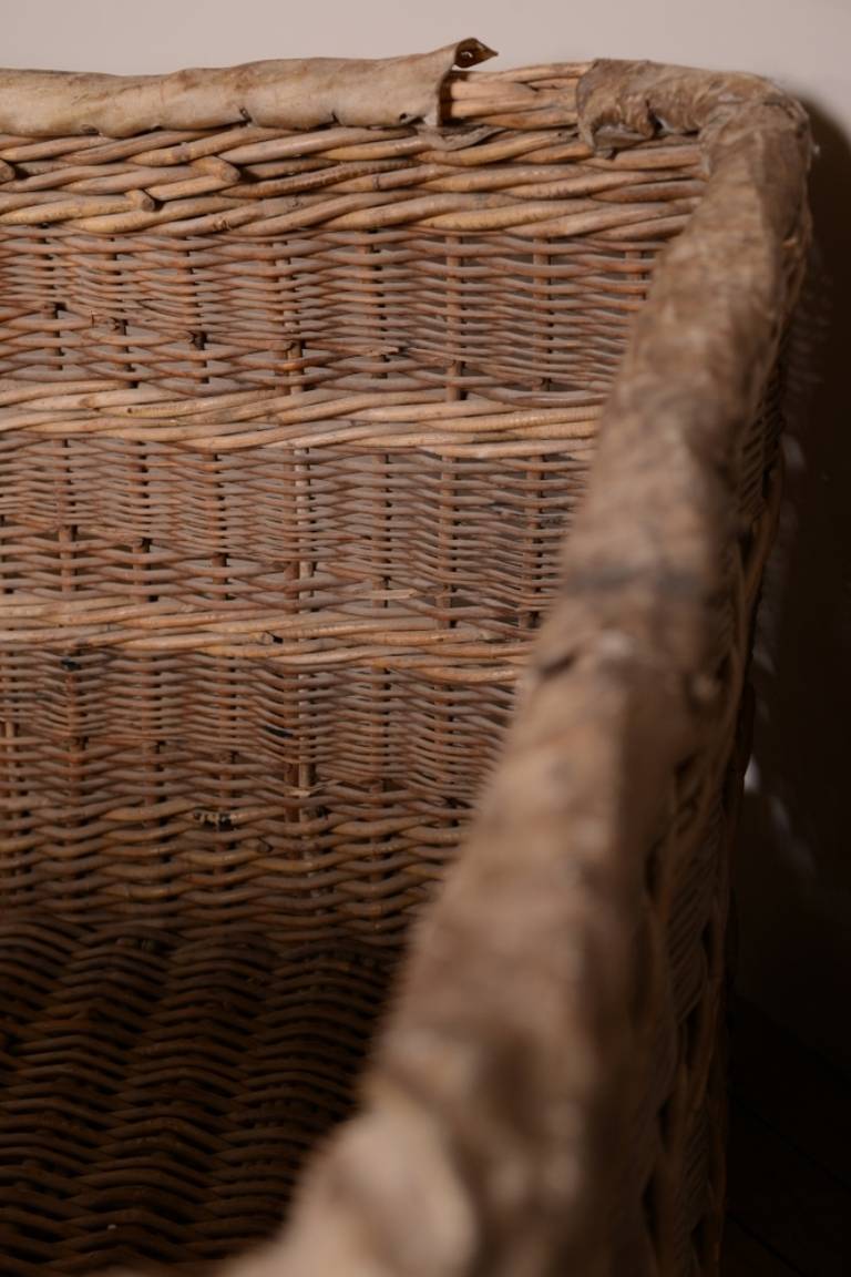 English Huge Edwardian Antique Postal Wicker Basket