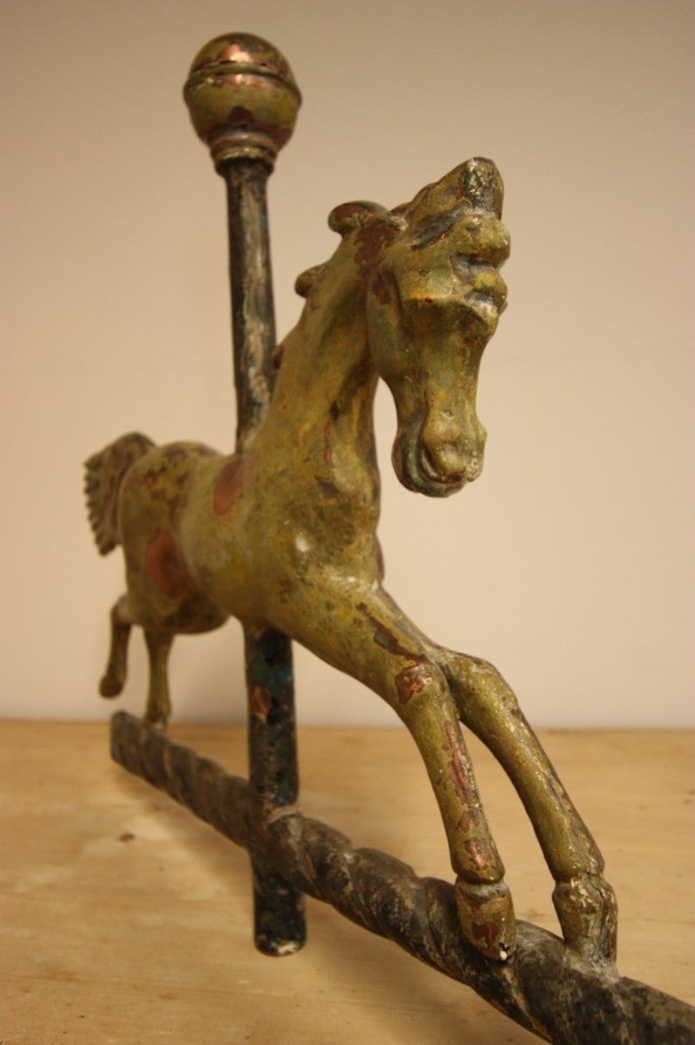 19th Century Antique Copper Horse Weathervane. For Sale 3
