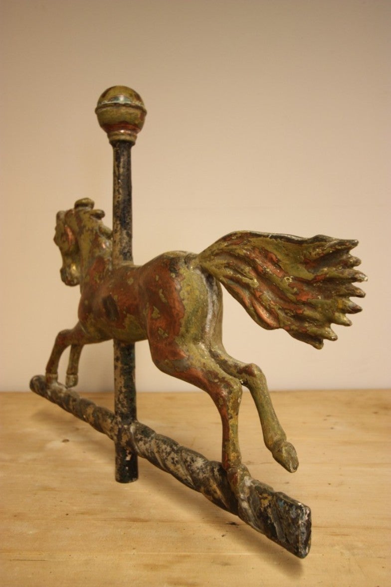 American 19th Century Antique Copper Horse Weathervane. For Sale