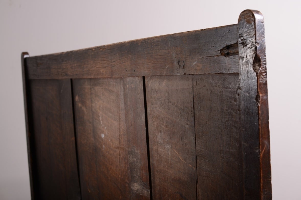 Beautiful Georgian Oak High Back Antique Settle 2