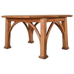 Unusual Antique Oak Centre/Desk/Dining Table