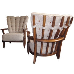 Robert Guillerme "Grand repos" pair of armchair 1960 Robert Guillerme "Grand repos" pair of armchair 1960