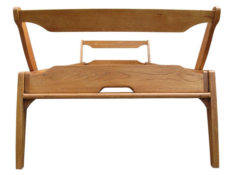 René-Jean Caillette Leather Daybed for Charron, 1952 In Good Condition In Grenoble, FR