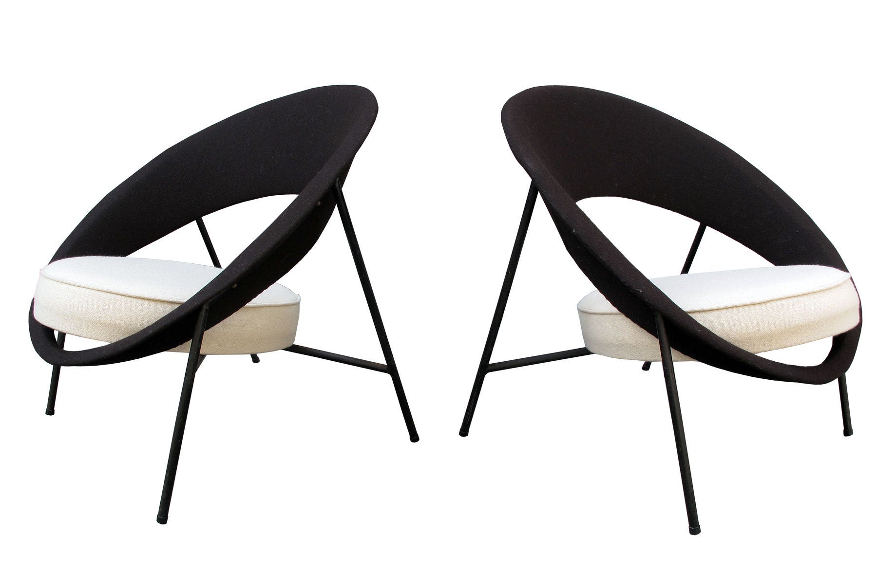 Genevieve Dangles Christian Defrance  a pair of Saturn Armchairs