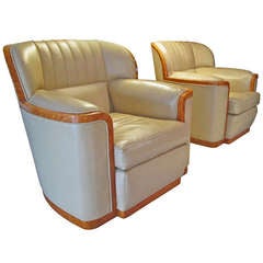 leather Art deco  sitting room set