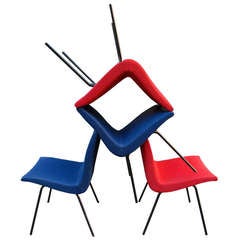 Pierre Paulin Set of Four Chairs TV Edition