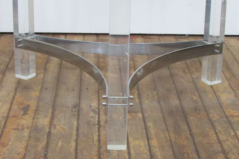 Acrylic & Chromed Steel Table 1