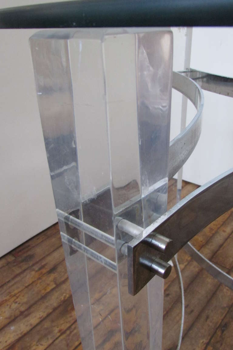 Acrylic & Chromed Steel Table 2