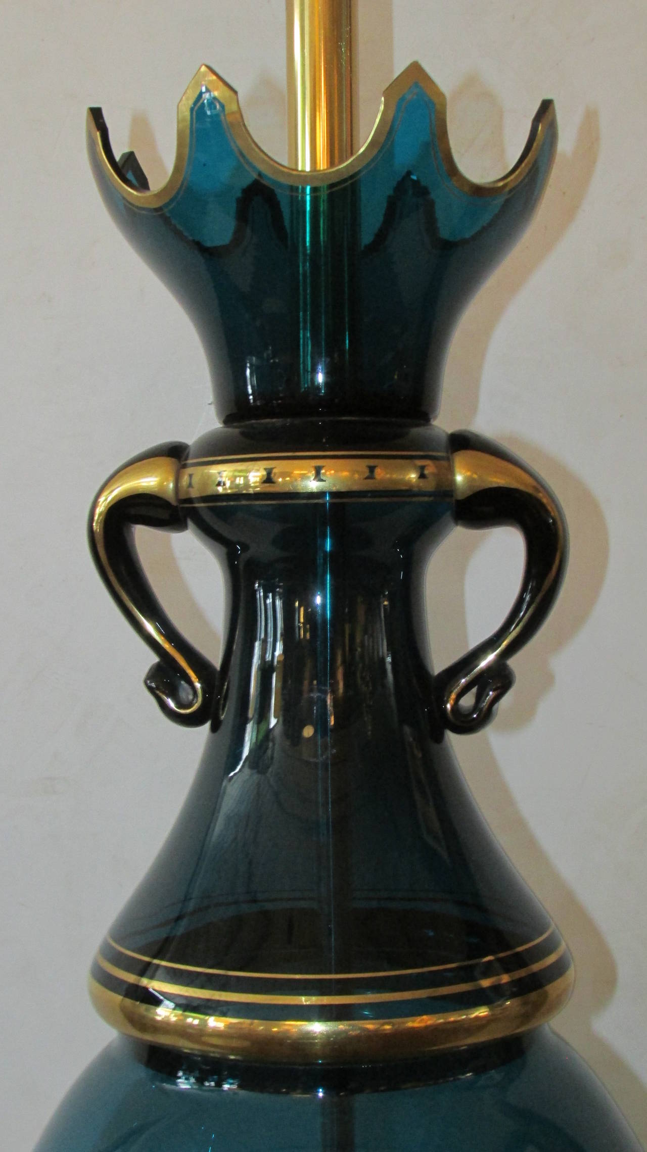 American  Murano Glass Lamp by Marbro