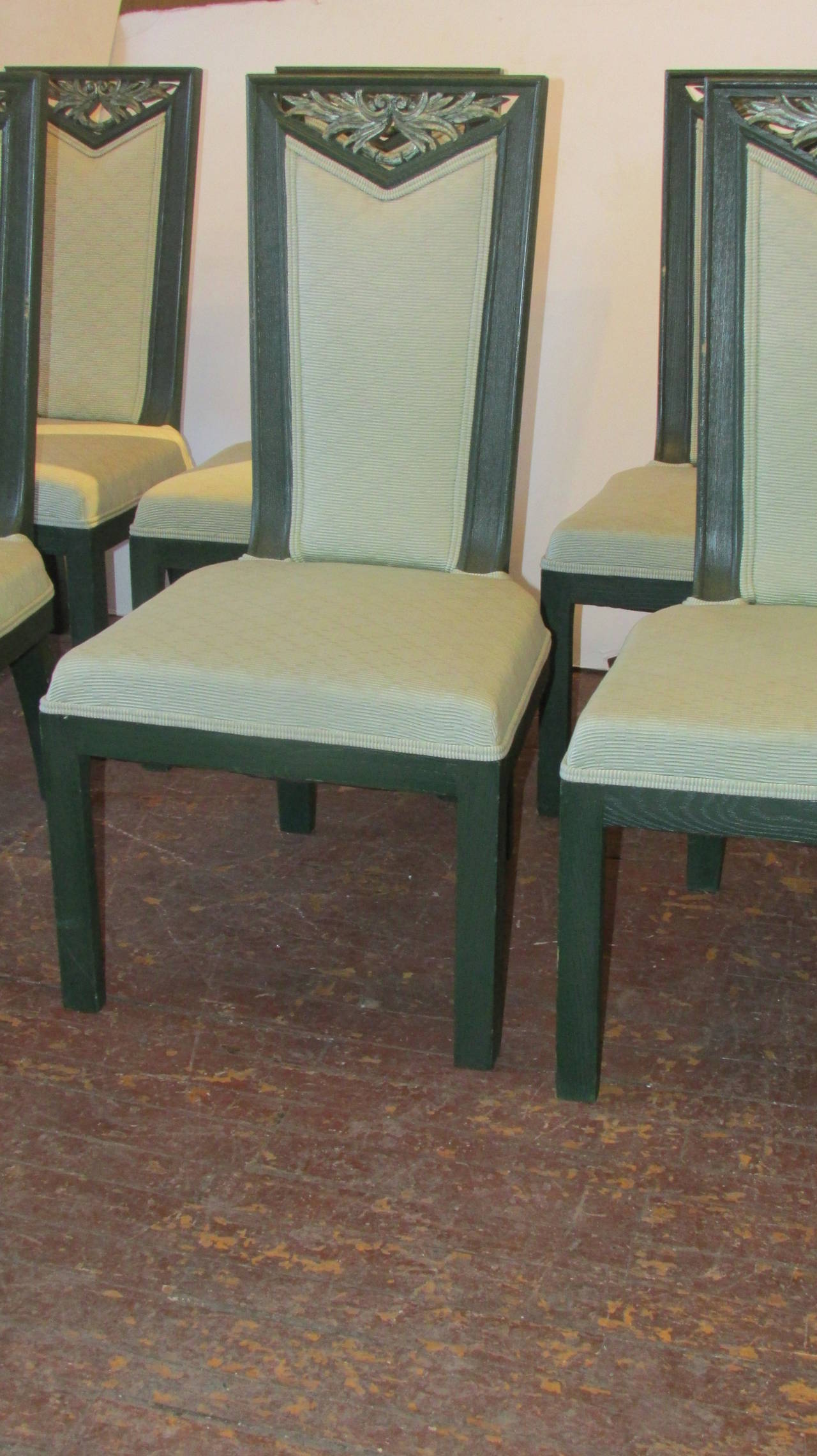 Set of Eight Dining Room Chairs by James Mont 2