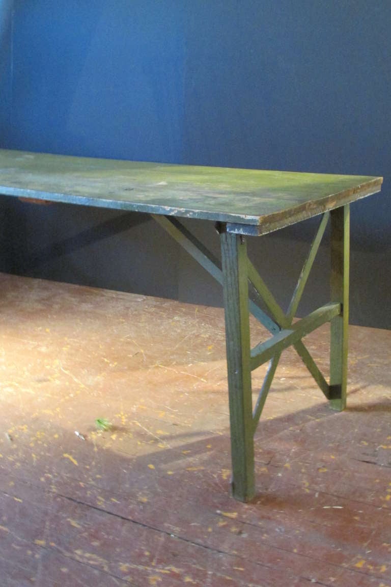 Painted Harvest Farm Table In Good Condition In Rochester, NY