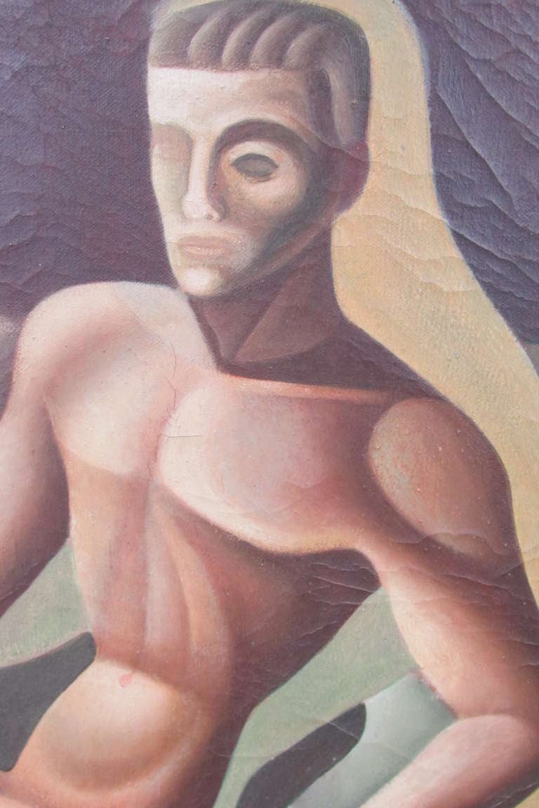 Surrealist Painting - Nude Figures On A Beach 1