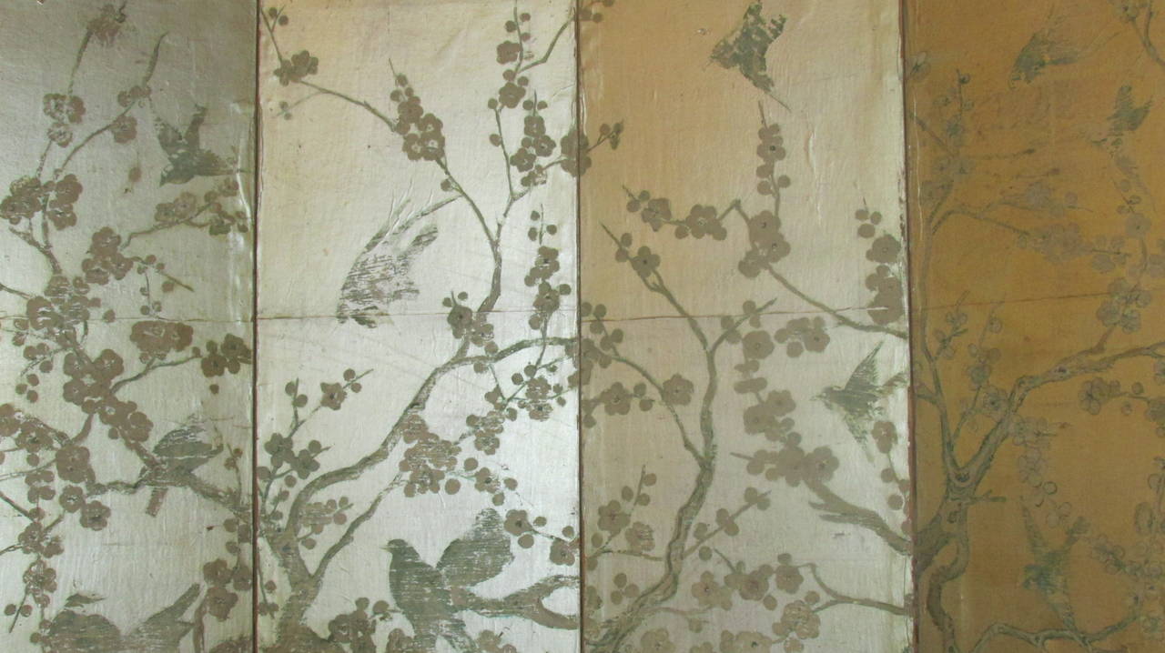 silver leaf wallpaper