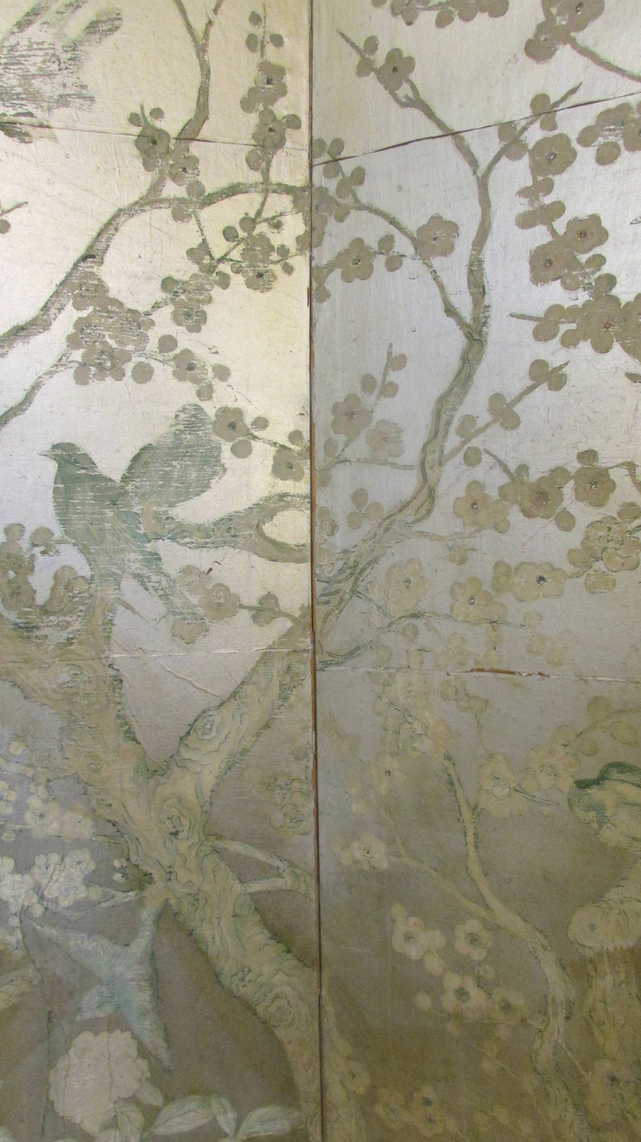 silver chinoiserie wallpaper