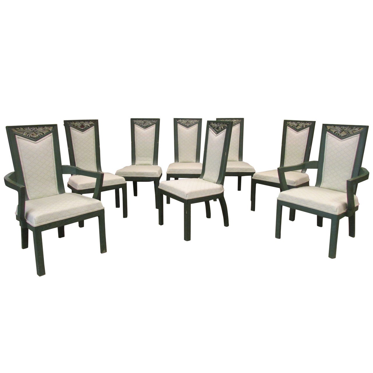 Set of Eight Dining Room Chairs by James Mont