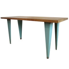 Vintage Jean Prouve Style Industrial Table