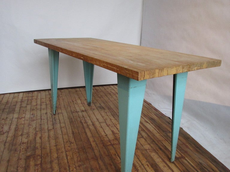 American Jean Prouve Style Industrial Table