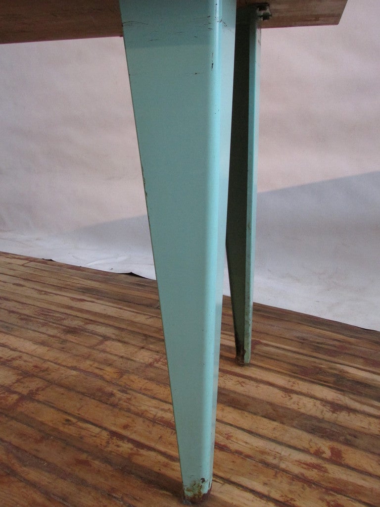 20th Century Jean Prouve Style Industrial Table