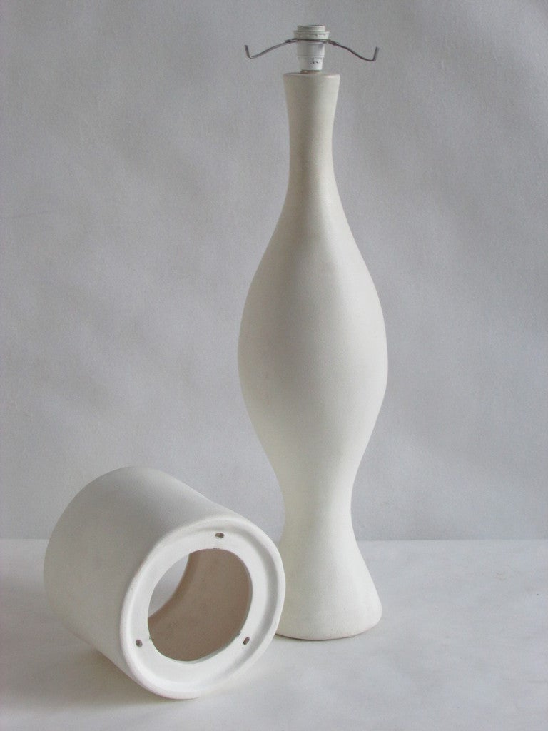 Modernist Ceramic Lamp - Style Of Jean-Michel Frank 1