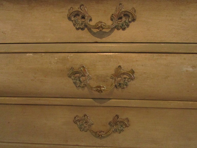20th Century French Country Style Large Painted Chest of Drawers