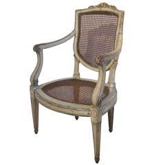 18th Century Painted French Armchair