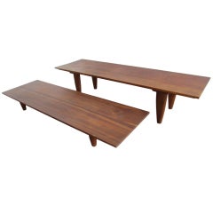 Danish Modern Low Table Benches By Hans Christiansen