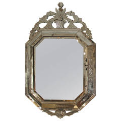 1930's Octagonal Venetian Glass Mirror