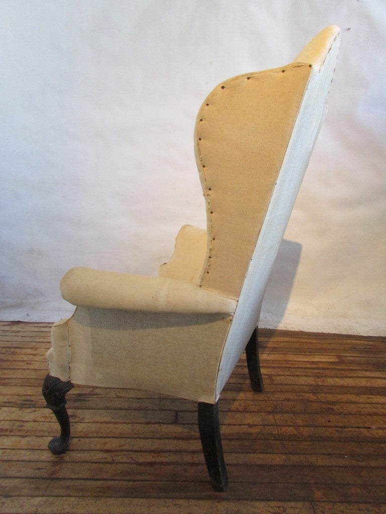 Queen Anne Style Wing Chair 3