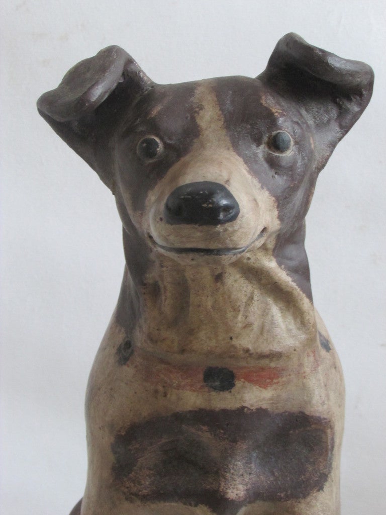 20th Century Life Sized Terracotta Jack Russell Terrier