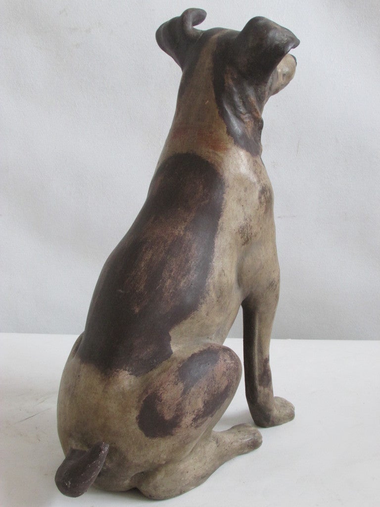 Life Sized Terracotta Jack Russell Terrier In Good Condition In Rochester, NY