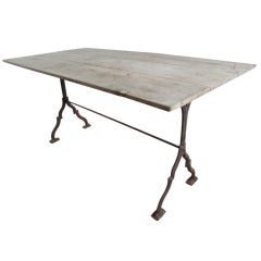 Cast Iron And Wood Work Table