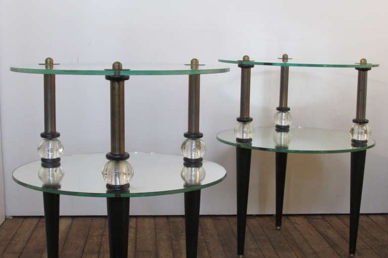 20th Century Art Moderne Two Tiered Tables