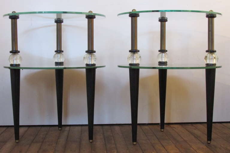 American Art Moderne Two Tiered Tables