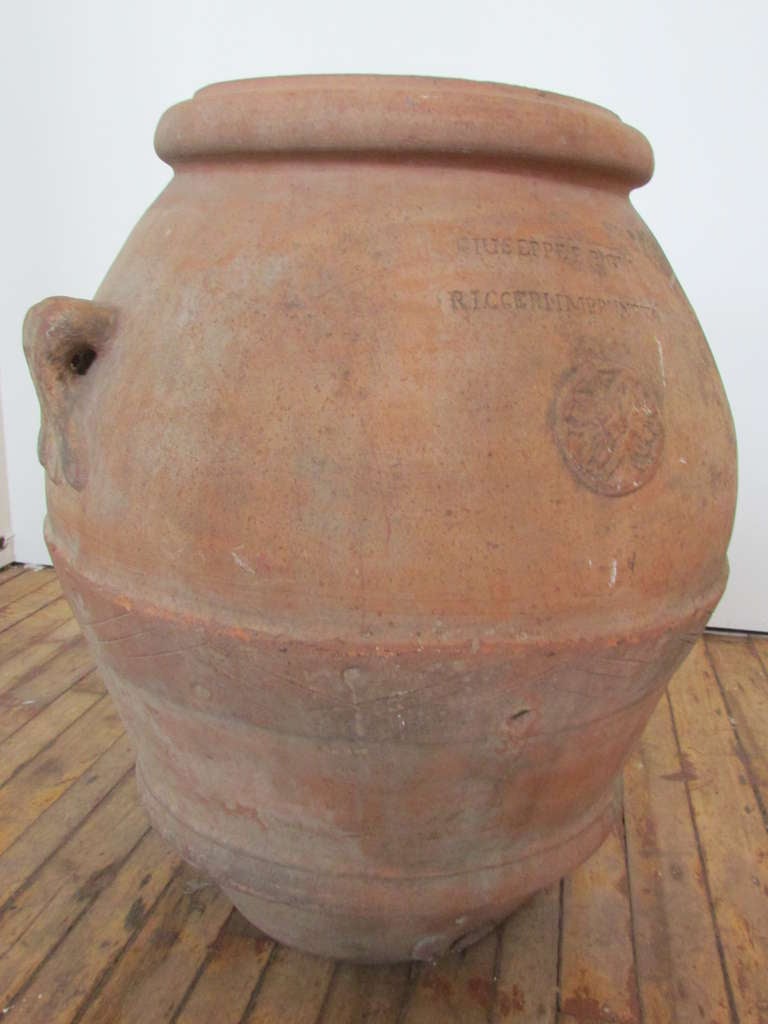 19th Century Italian Terracotta Olive Oil Jar In Good Condition In Rochester, NY