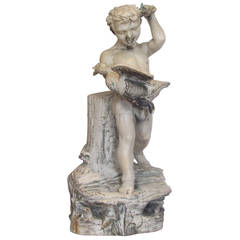 Antique Terracotta Figural Garden Fountain