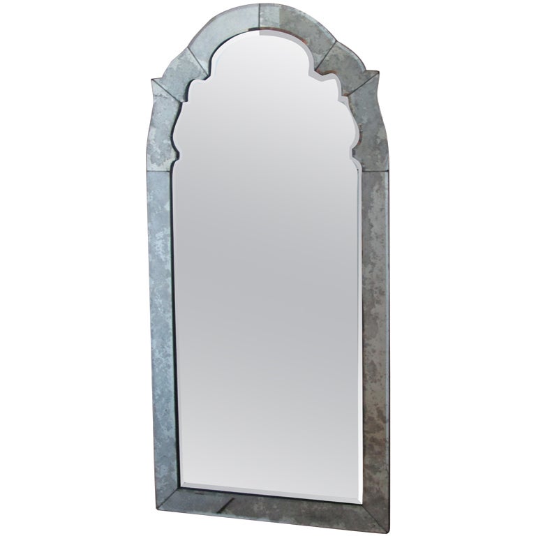 Arched Top Venetian Beveled Panel Mirror at 1stdibs