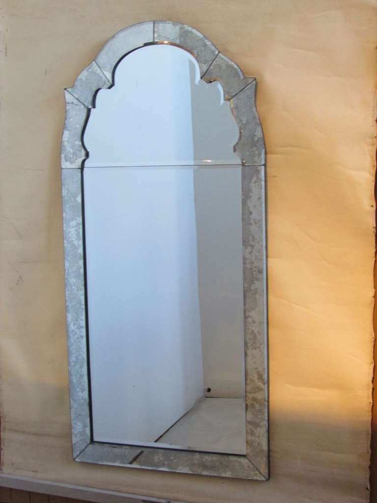 Arched Top Venetian Beveled Panel Mirror 3