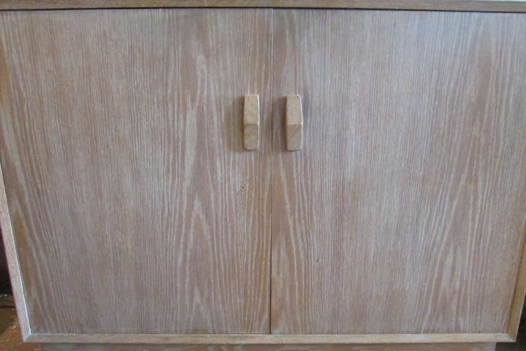 20th Century 1940s Modernist Cerused Cabinets