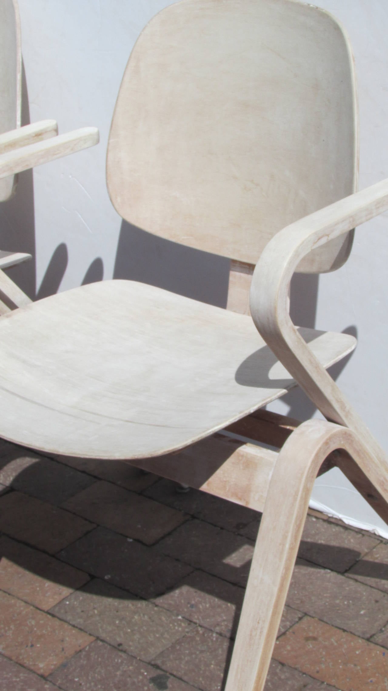 Bleached Thonet Bentwood Armchairs by Joe Atkinson ( 2 chairs sold - 2 chairs available )