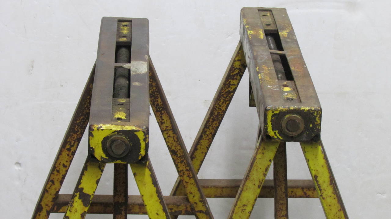 Saint Pierre and Miquelon Antique Industrial Iron Sawhorses