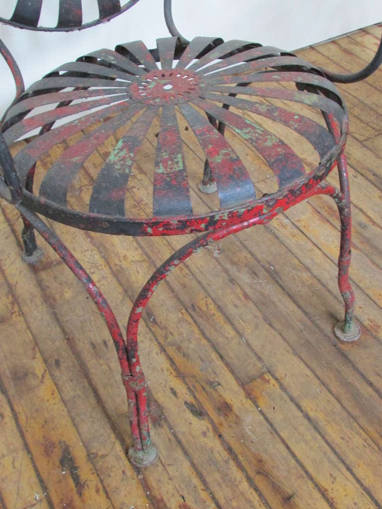 sunburst metal chairs