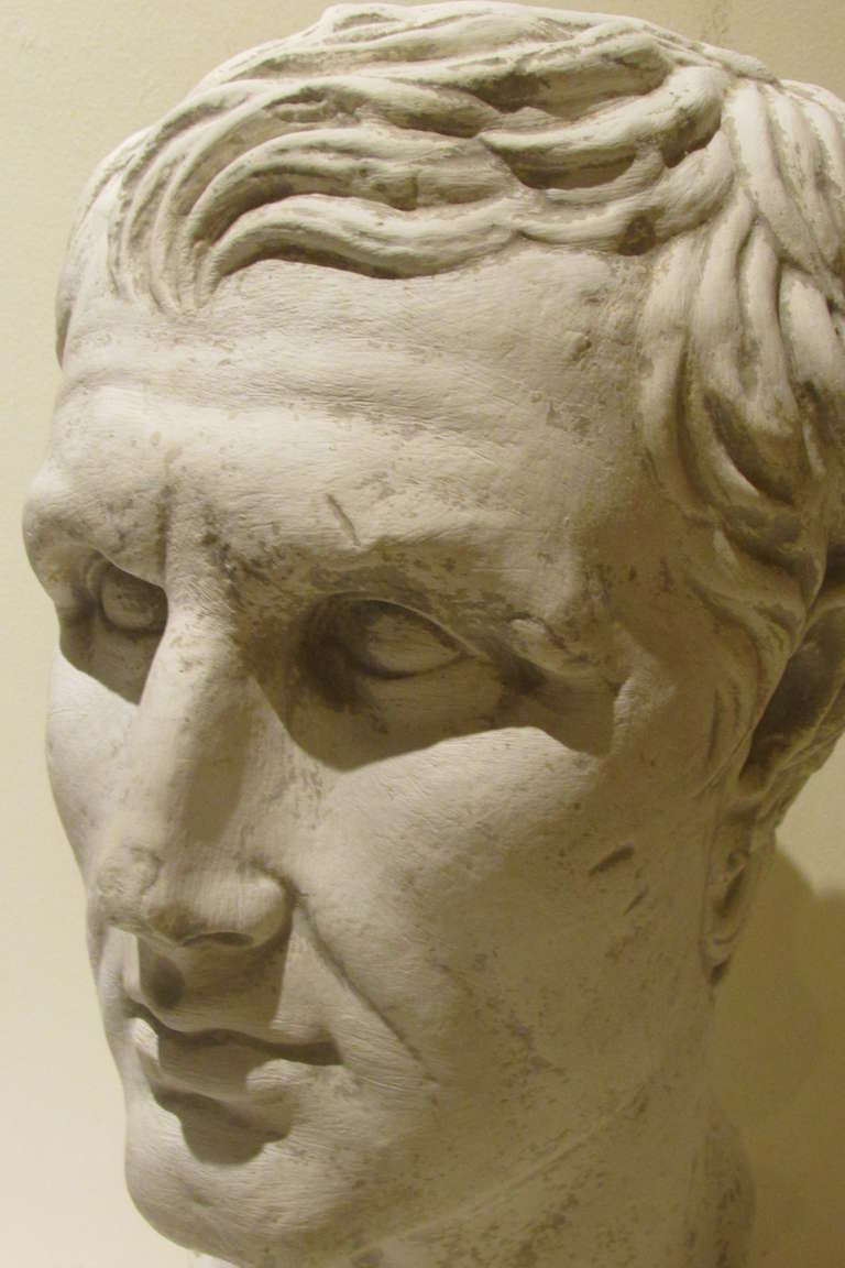 20th Century Plaster Sculpture Bust of a Classical Roman