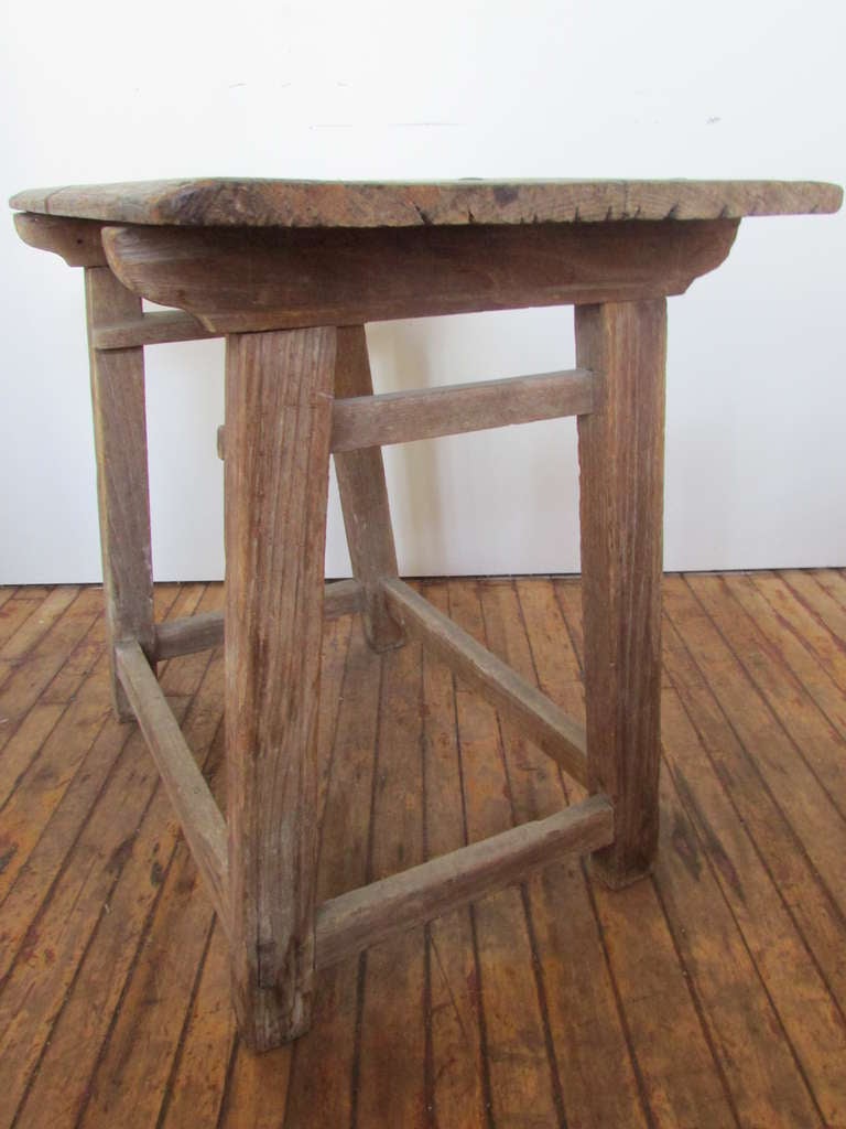 Early 19th Century Primitive Mexican Utility Work Table In Good Condition In Rochester, NY