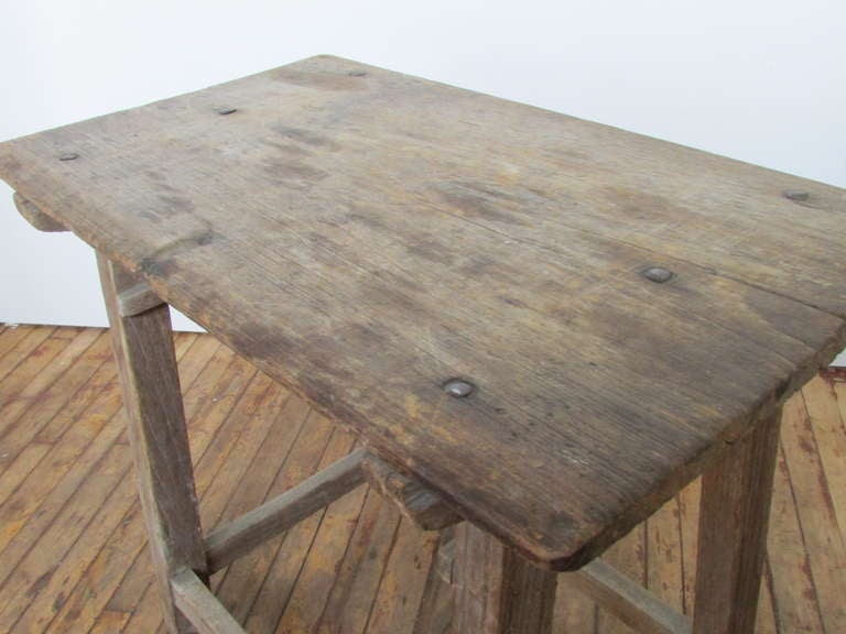 Spanish Colonial Early 19th Century Primitive Mexican Utility Work Table