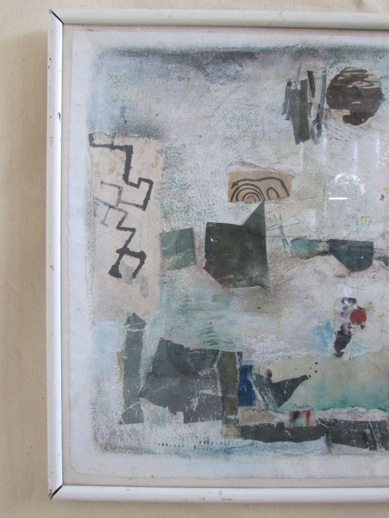 American Abstract Collage Painting By Hilda Altschule