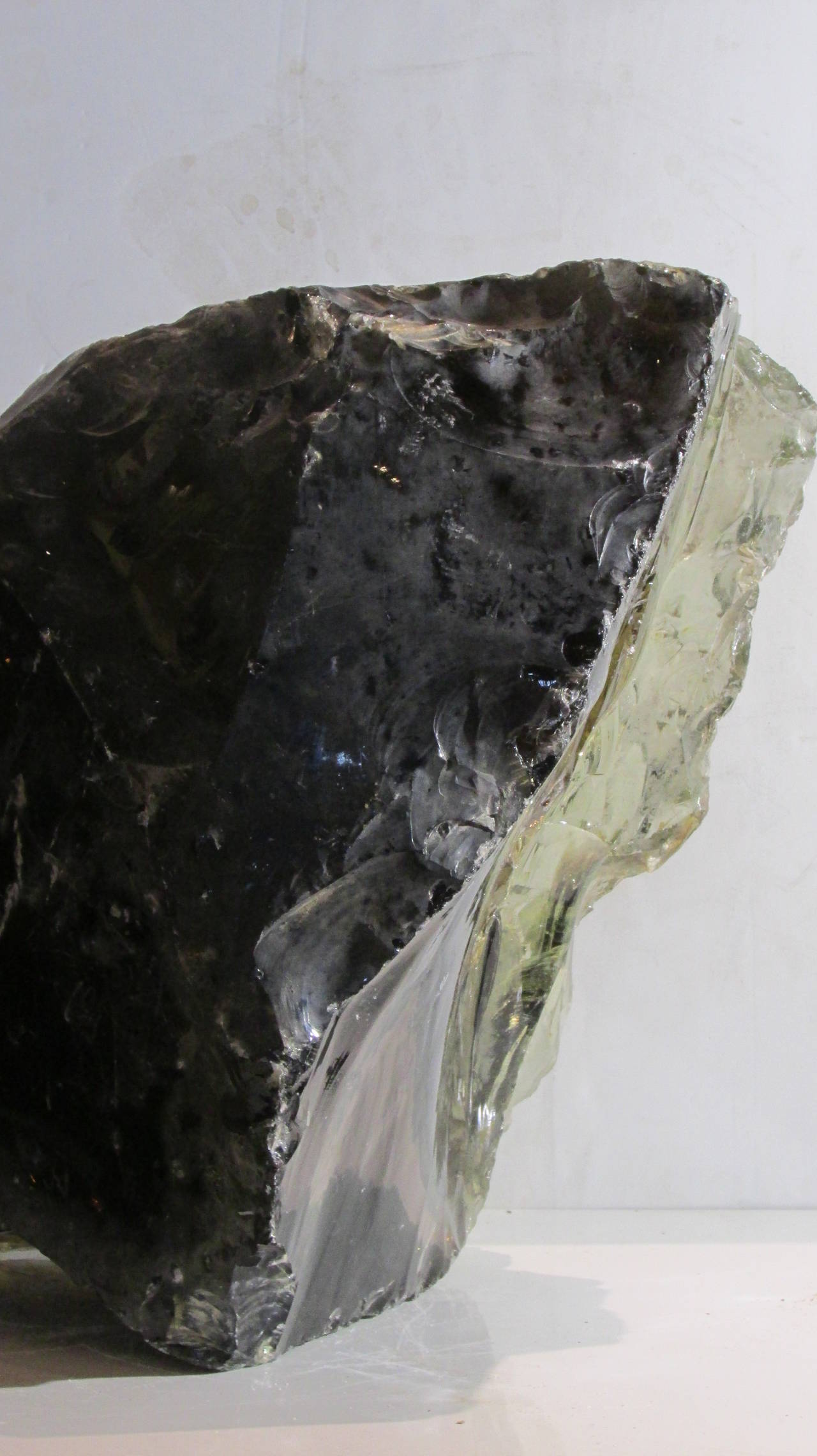 American Large Black Amber Chunk Glass Cullet
